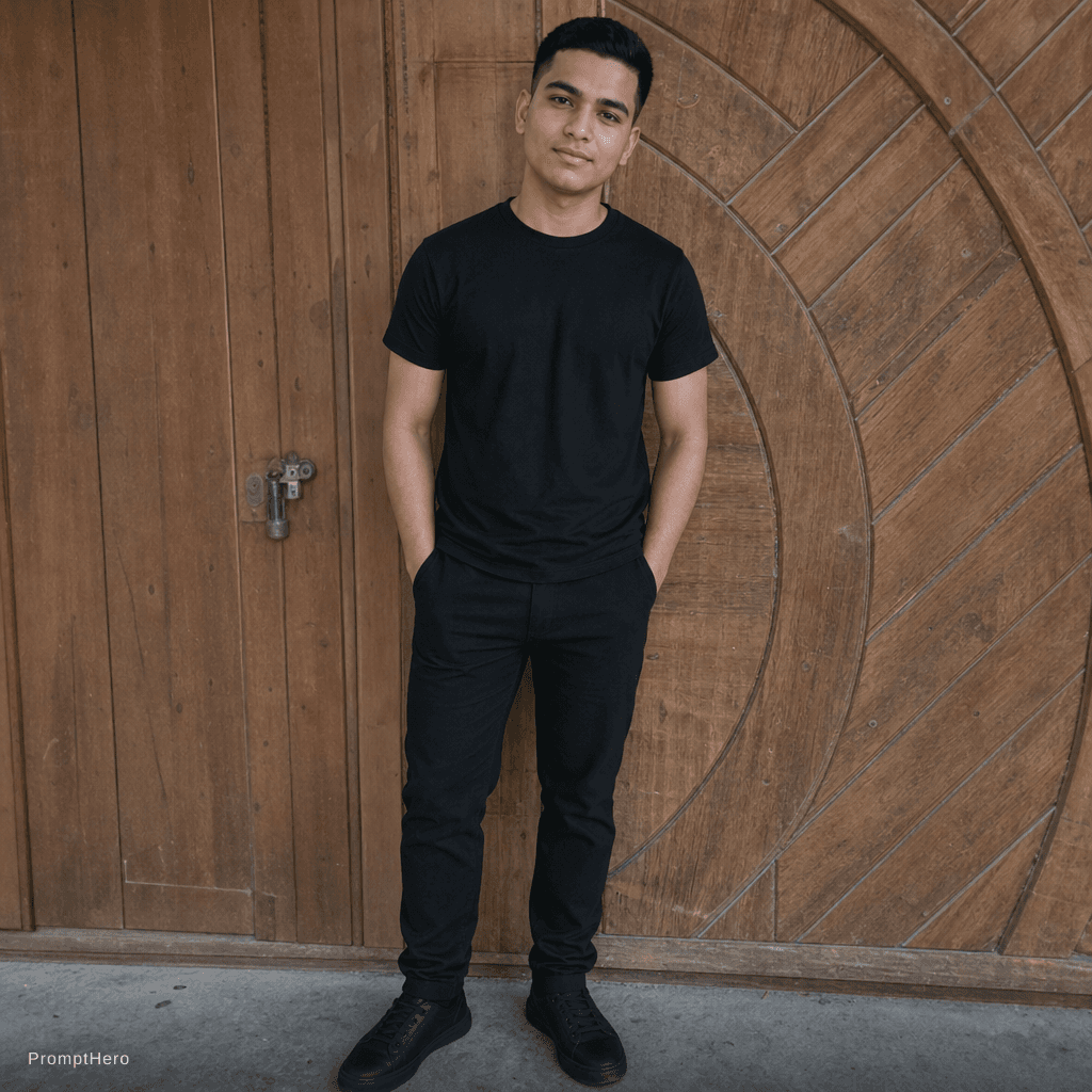 AI generated: Black t shirt 