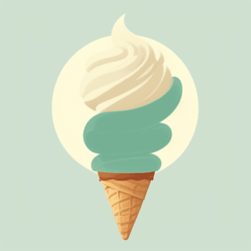 AI generated: forest, ice cream book, simple, in the style of Pixar style animations, sticker style --no outline, ...