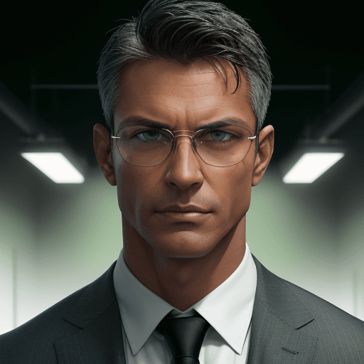 AI generated: 
a portrait of a handsome muscular model, 48 year old with tanned skin with short black hair, narrow...