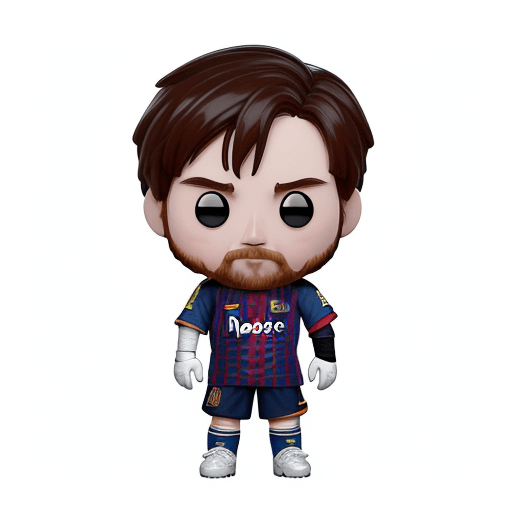 AI generated: "Please create an 8k image of a Messi FunkoPop on a white background. Make sure Messi is in a cool p...