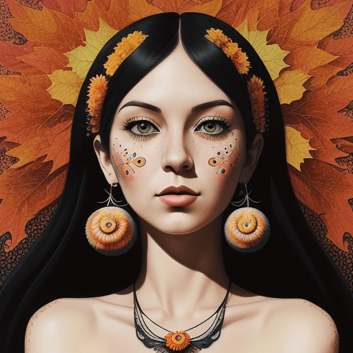 AI generated: fall inspired art, digital painting, in the style of sophie wilkins, irene sheri, naoto hattori, poi...