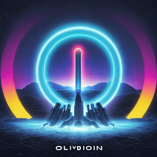 AI generated: a bright happy, melodic techno artwork for a song called oblivion, no fonts,