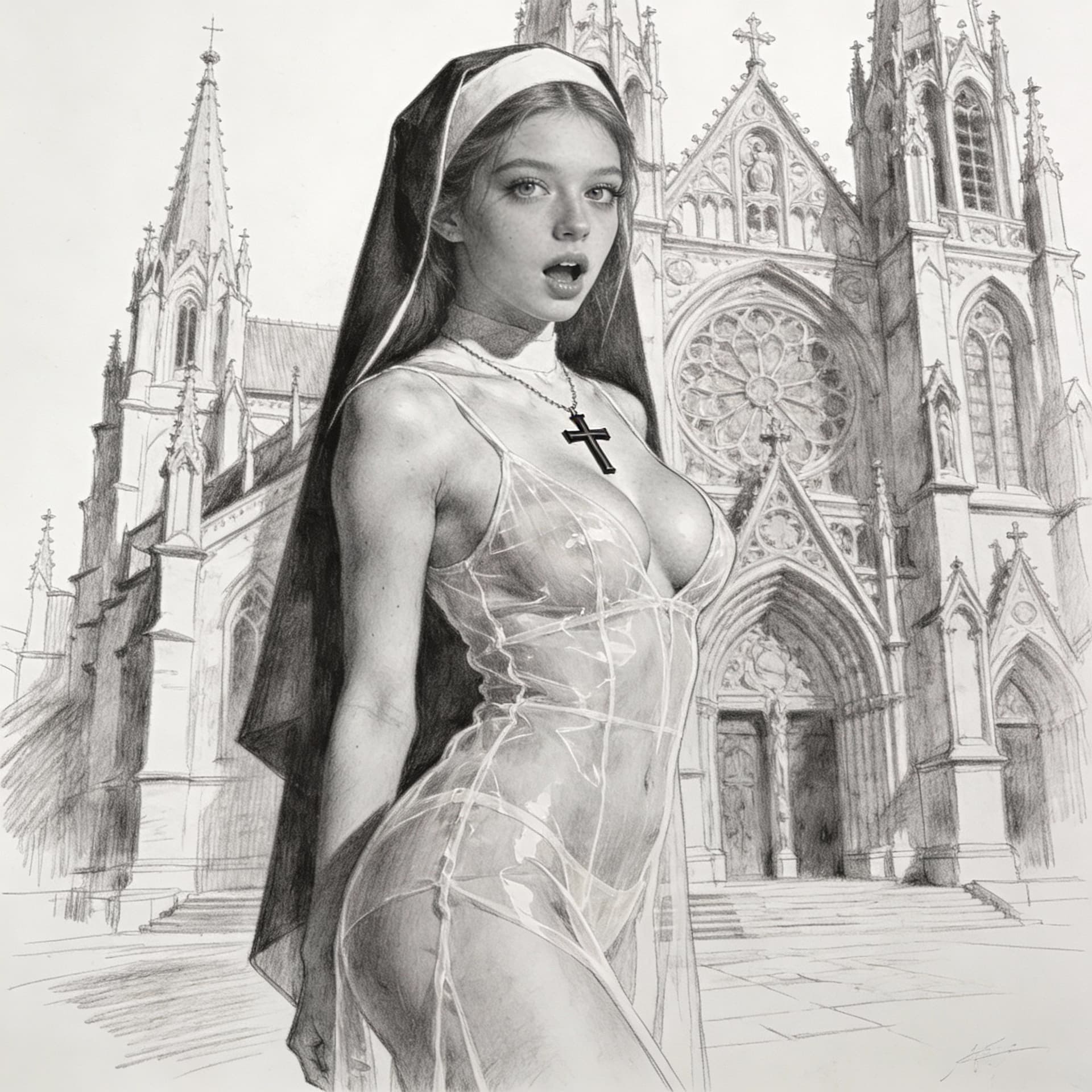 AI generated: (professional 3d pencil sketch),drawing lesson,greyscale,thick lines,(masterpiece,(best quality:1.5)...