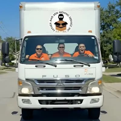 AI generated video: Tú dijiste
A head-on cinematic wide-angle shot of a white Fuso box truck driving forward on a suburb...