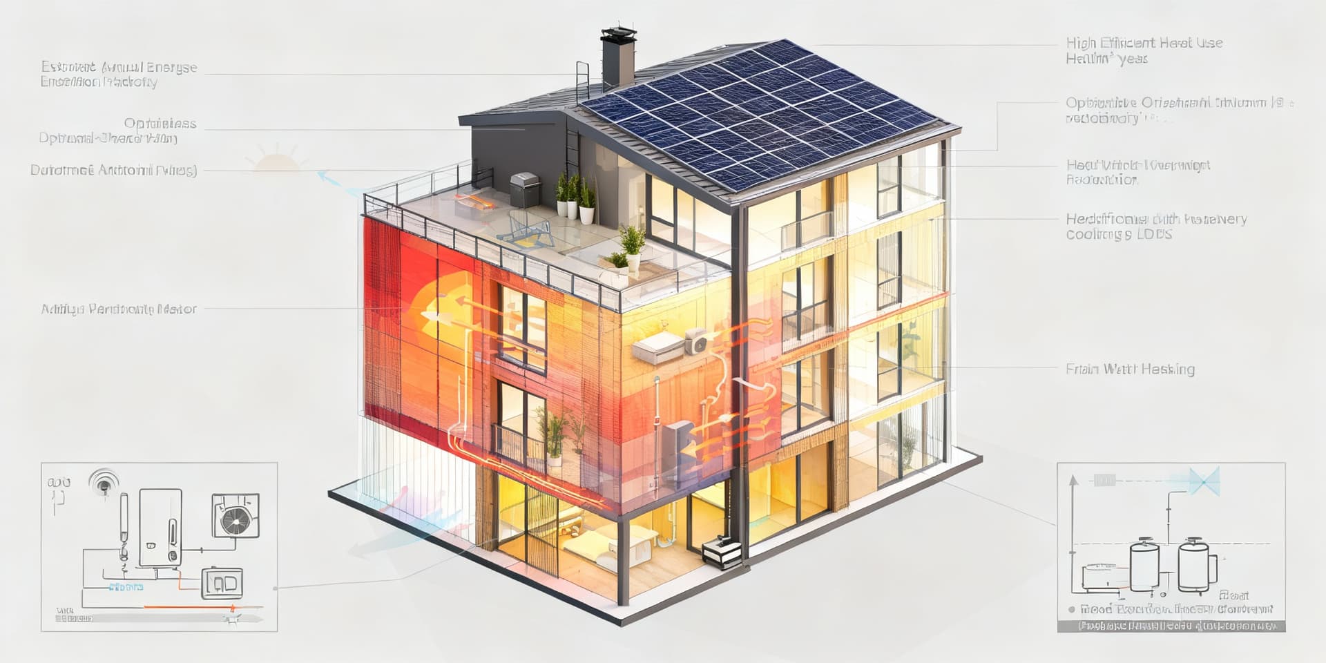 AI generated: Generate a detailed visualization of a multi-story building described from an energy-performance per...