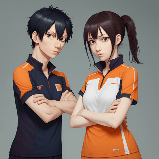 AI generated: kageyama tobio and julia petrenko