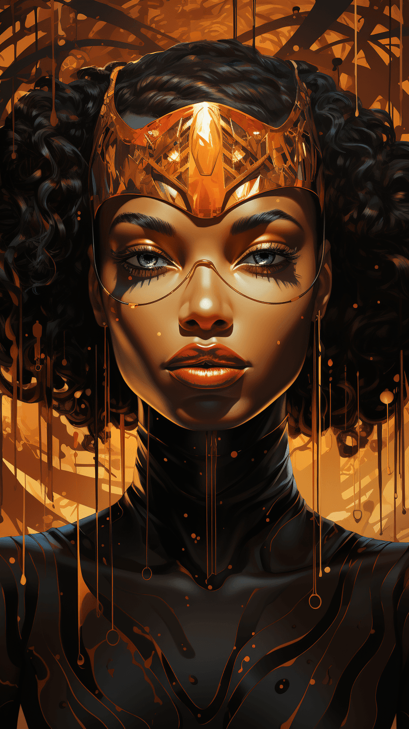 AI generated: drink your java screenshot 3, in the style of surreal illustrations, pop colorism, dark amber and wh...