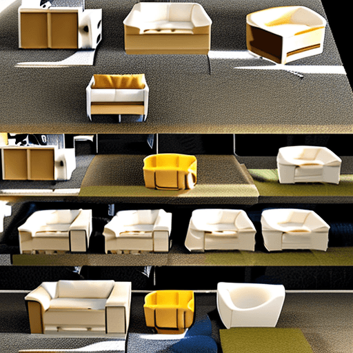 AI generated: photorealistic canape dune from xxl brand
