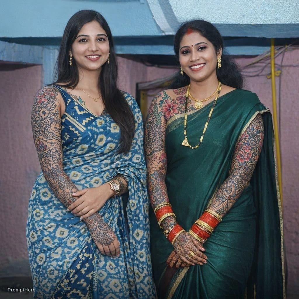 AI generated:  Full body women  tattoo 