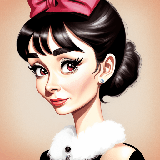 AI generated: Audrey Hepburn caricature  --niji 5


