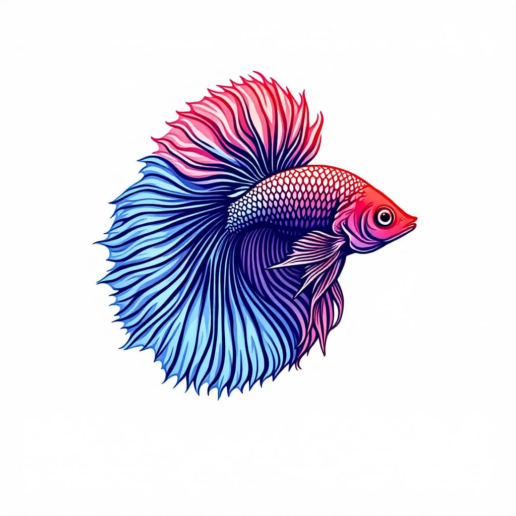 AI generated: make me a logo for a store where there is a betta fish