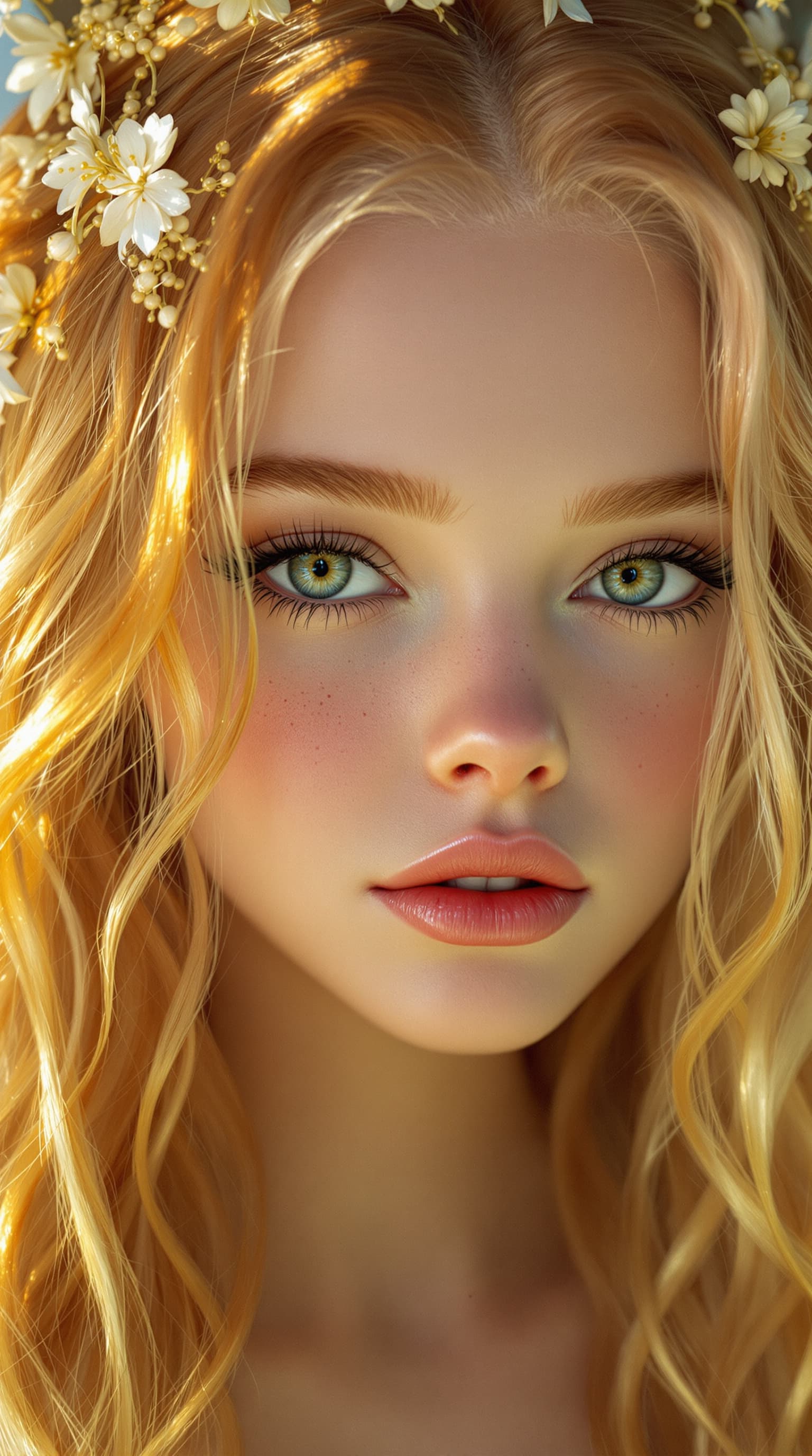 AI generated: A professional hyper-realistic portrayal of Elle Fanning, embodying the ethereal beauty, full-body, ...
