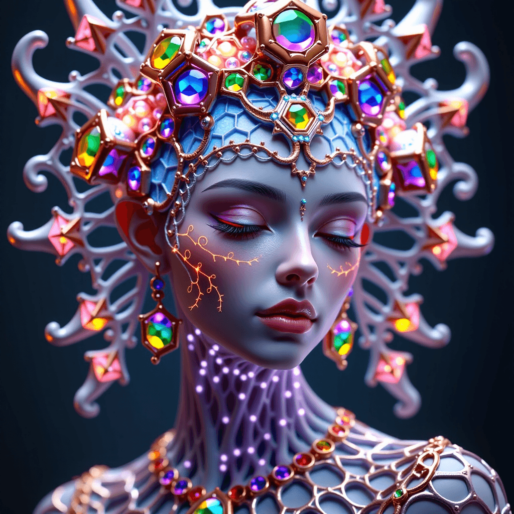 AI generated: Masterpiece, highly detailed, sharp focus, ethereal concept art portrait. Subject is a majestic Cele...
