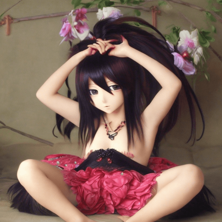 AI generated: uruha rushia,shieri,
(loli),((lying)),(masterpiece), (small breasts),(nude),(vagina),(vulva),(nipple...