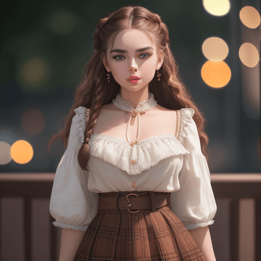 AI generated: A bold girl wearing skirt Wide portrait, masterpiece, highest quality, UHD texture, High quality sha...