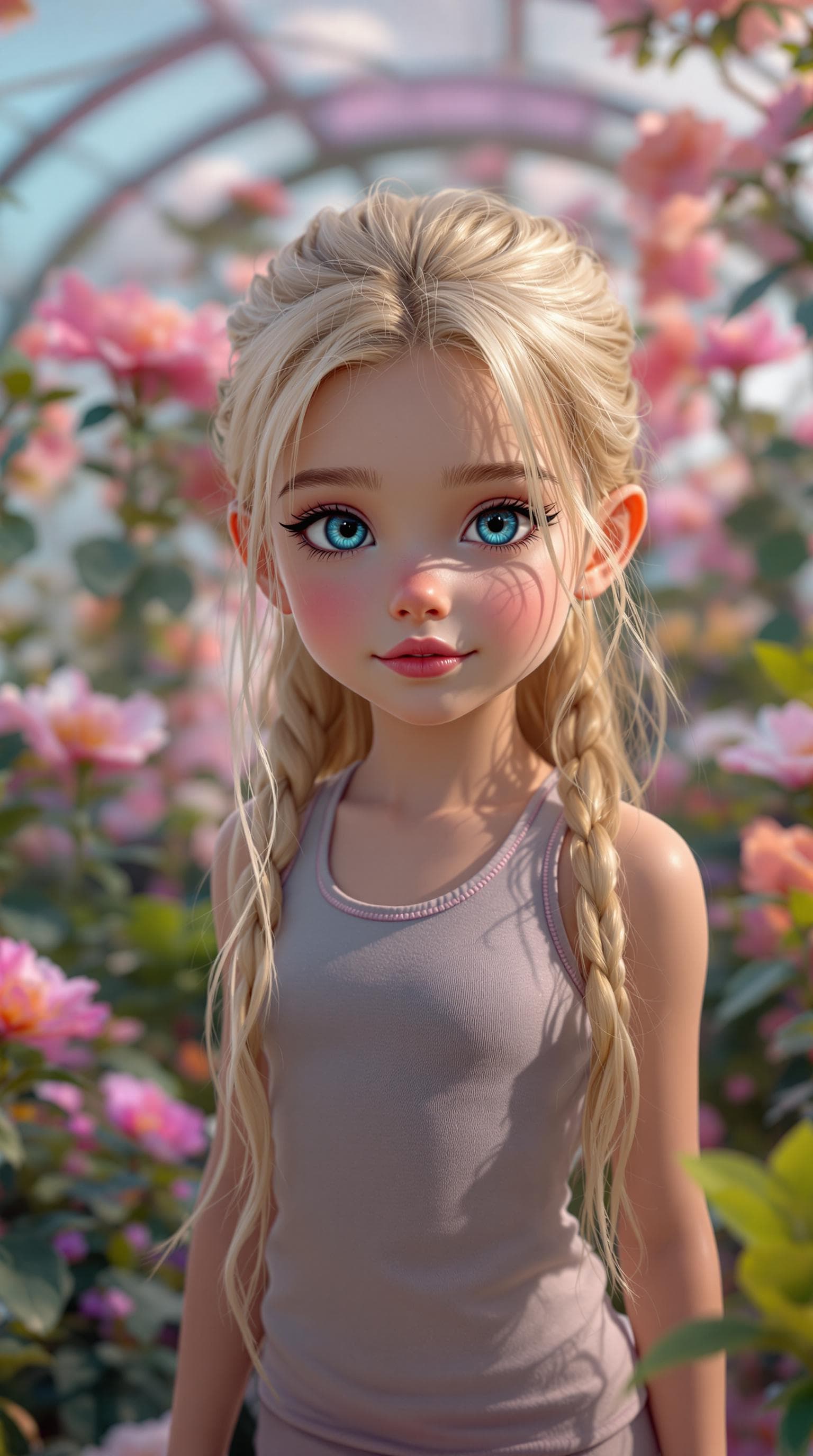 AI generated: a realistic photo of the most exceptionally beautiful girl age 7) in the word, highly detailed, (mas...