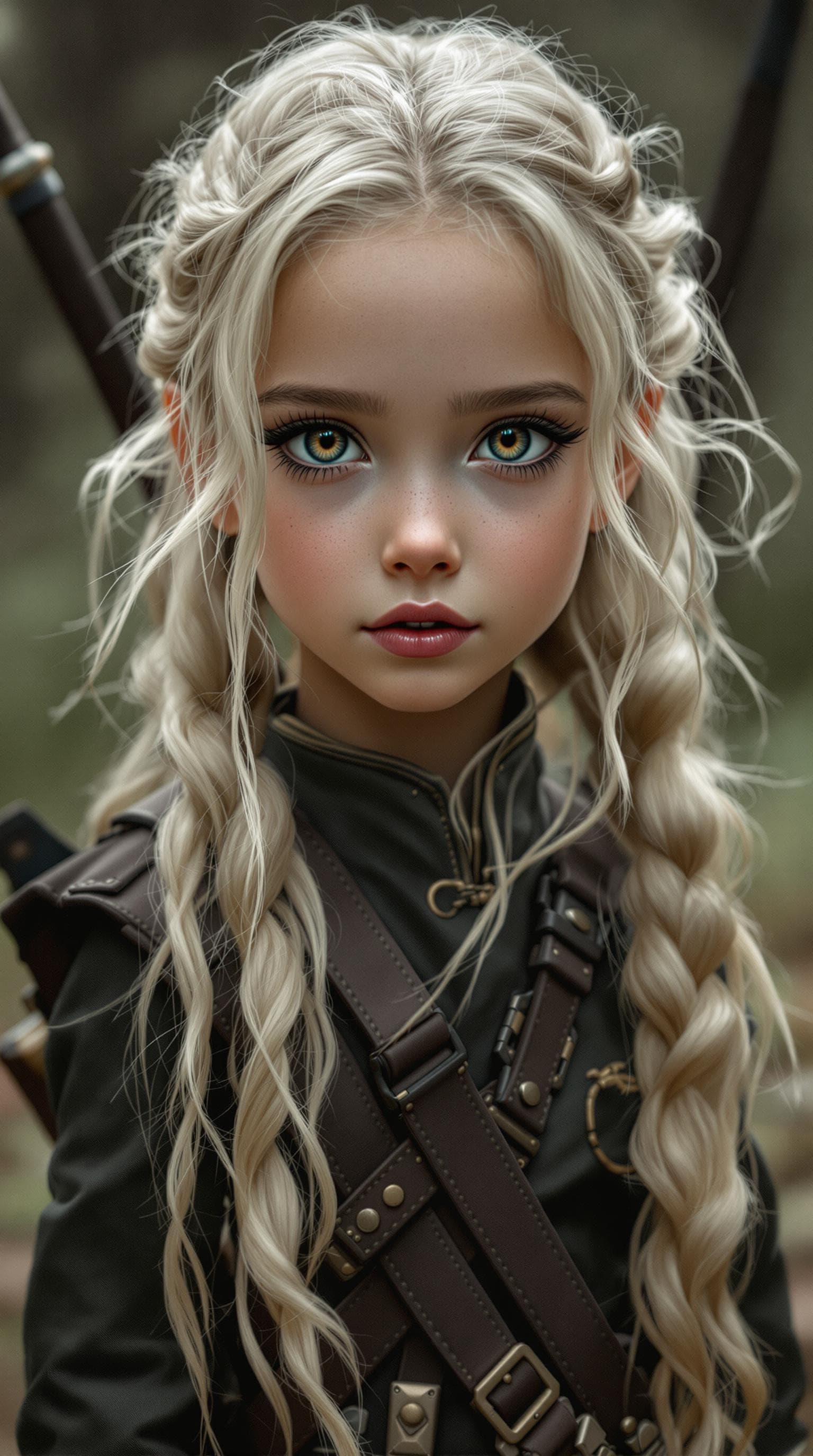 AI generated: a professional photo of a exceptionally of the most beautiful girl in the world, (age 6), Safiya (fu...