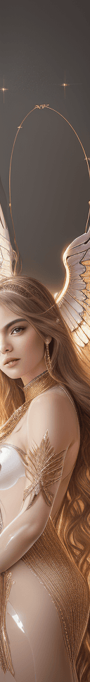 AI generated: a commercial photo portrait of the archangel, sparklecore, appropriation artist, shiny/glossy, clear...