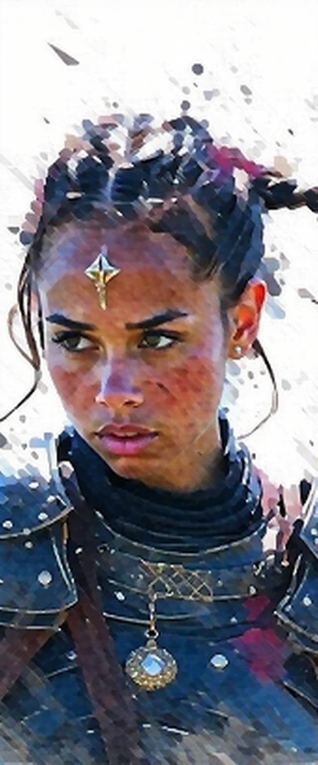 AI generated: strong warrior princess| centered| key visual| intricate| highly detailed| breathtaking beauty| prec...