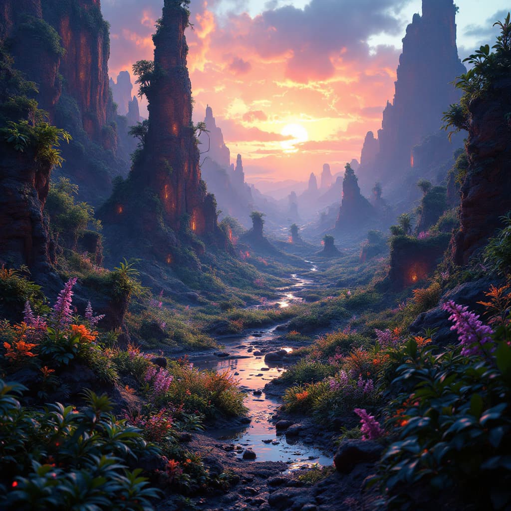 AI generated: (Terraformed alien mudworld), High quality, 8K, Ultra HD, Highly detailed, High contrast, Accurate l...