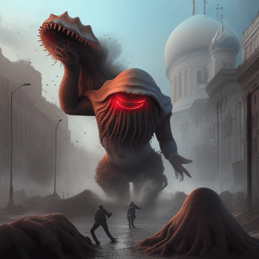 AI generated: 4 друга сидят возле костра 