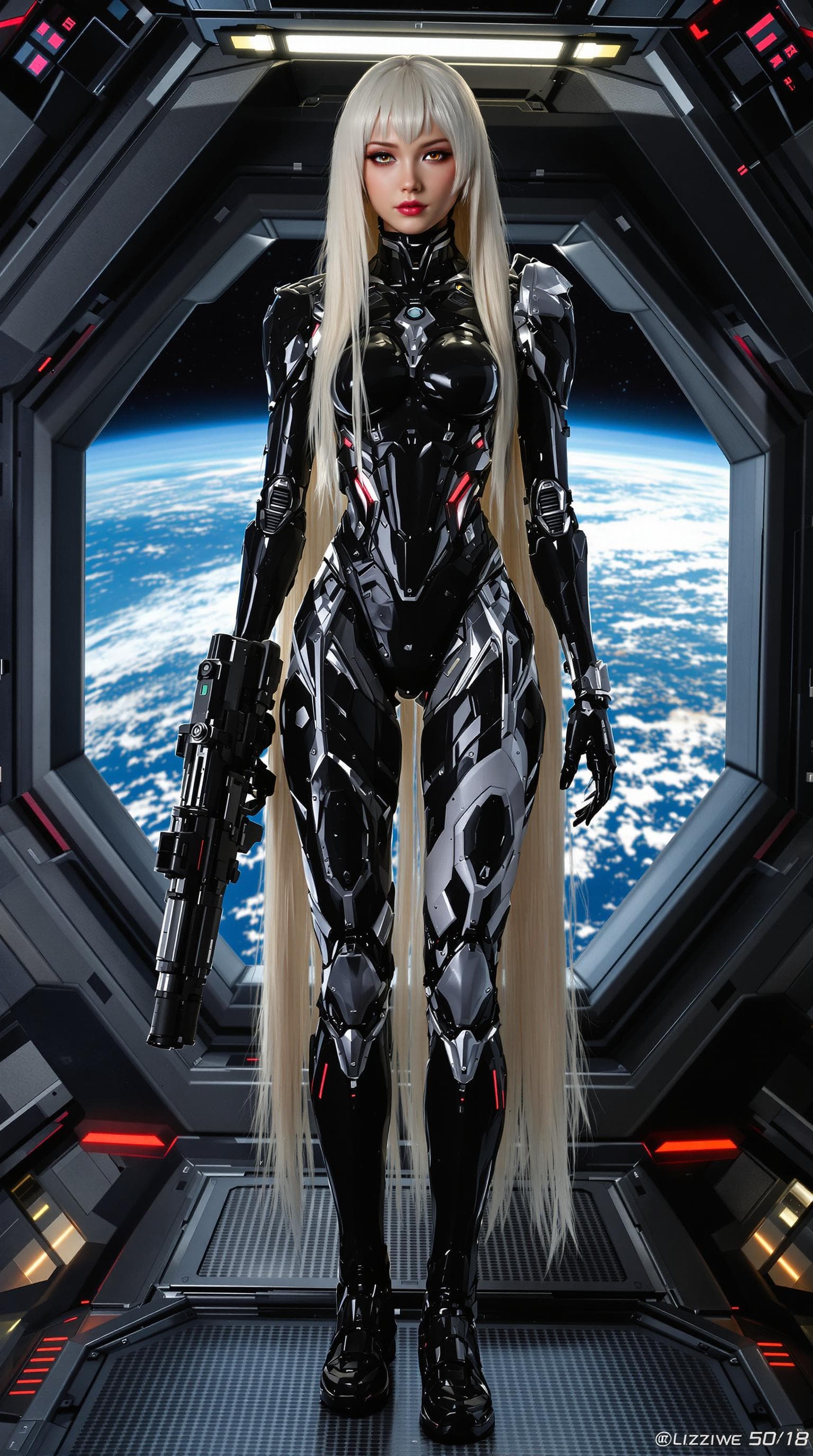 AI generated: exceptionally beautiful mechanical android (tween) girl, (futuristic), (masterpiece), (realistic), (...