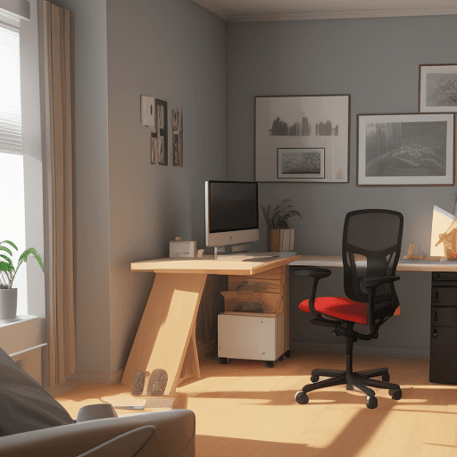 AI generated: WFH 3D Illustration