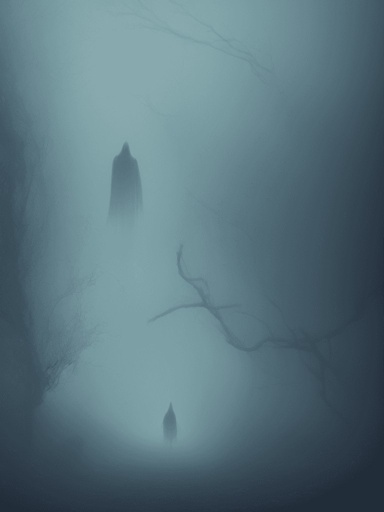 AI generated: Ghost in fog, Realistic, Hauntingly beautiful,feerie lighting, wispy tendrils, etherial, Highly deta...