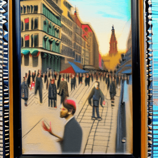 AI generated: A dynamic and expressive street scene of Barcelona, inspired by Hermen Anglada-Camarasa and Ramon Ca...