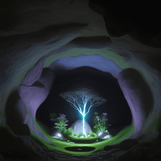 AI generated: Una cueva inmensa, gigantesca, colosal que parezca que nunca ha sido pisada antes por humanos que se...