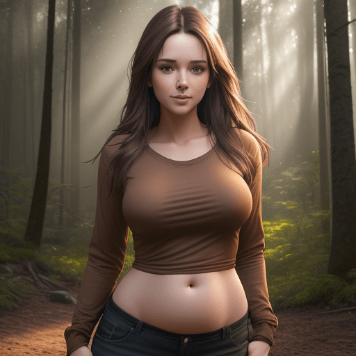 AI generated: real life photo of a hot sexy girl, full body photoshoot, long brown hair, brown eyes, full round fa...