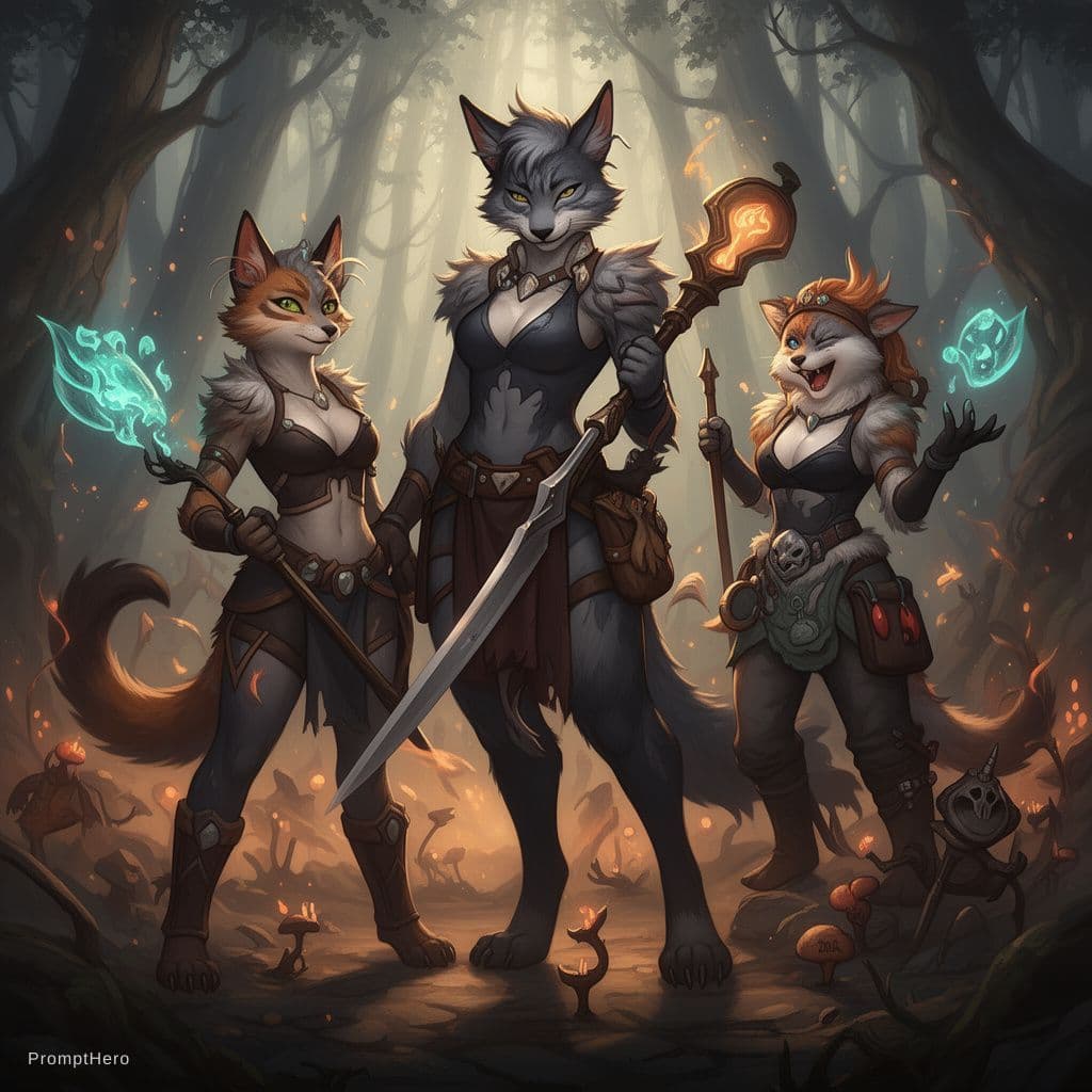 AI generated: nsfw
 anthro
 women
