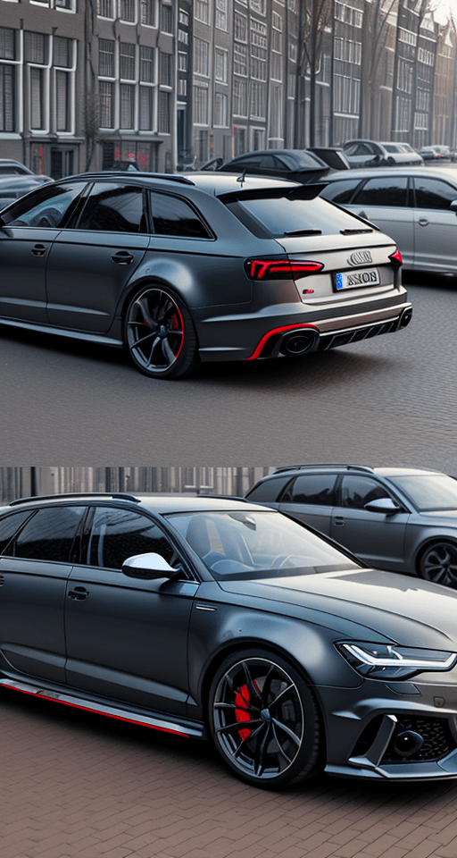 AI generated: Audi RS6 C8 REALISTIC SPOTTED IN AMSTERDAM 