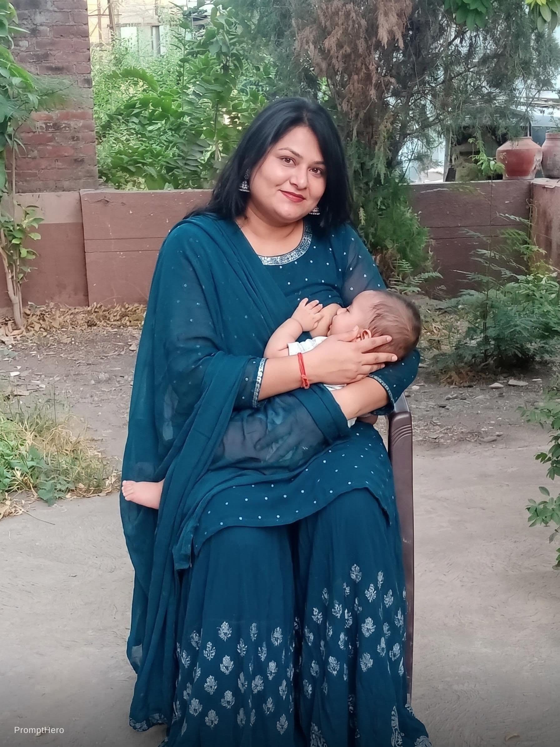AI generated: Show she is breastfeeding