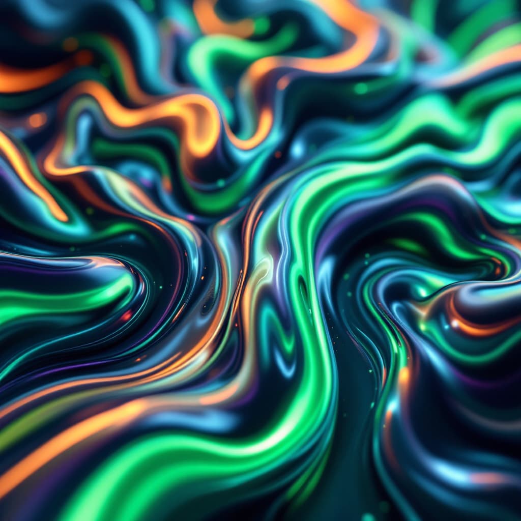 AI generated: uturistic fluid abstract design with dynamic motion, inspired by high-tech aesthetics and organic en...
