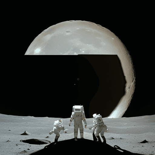AI generated: The lunar race, needs a clock from the moons perspective.