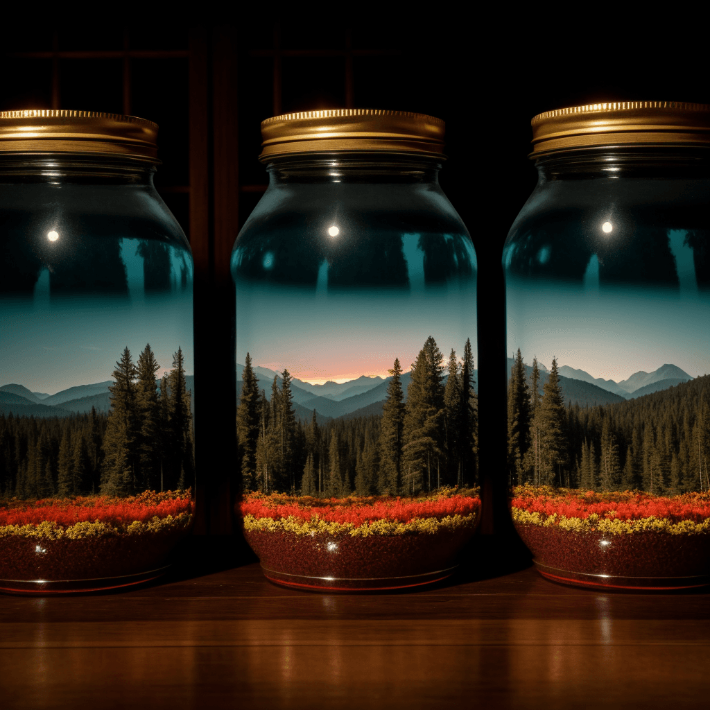 AI generated: (wes anderson color palette:0.5), movie still cinematic color grade,a photo of forest and sunset tra...