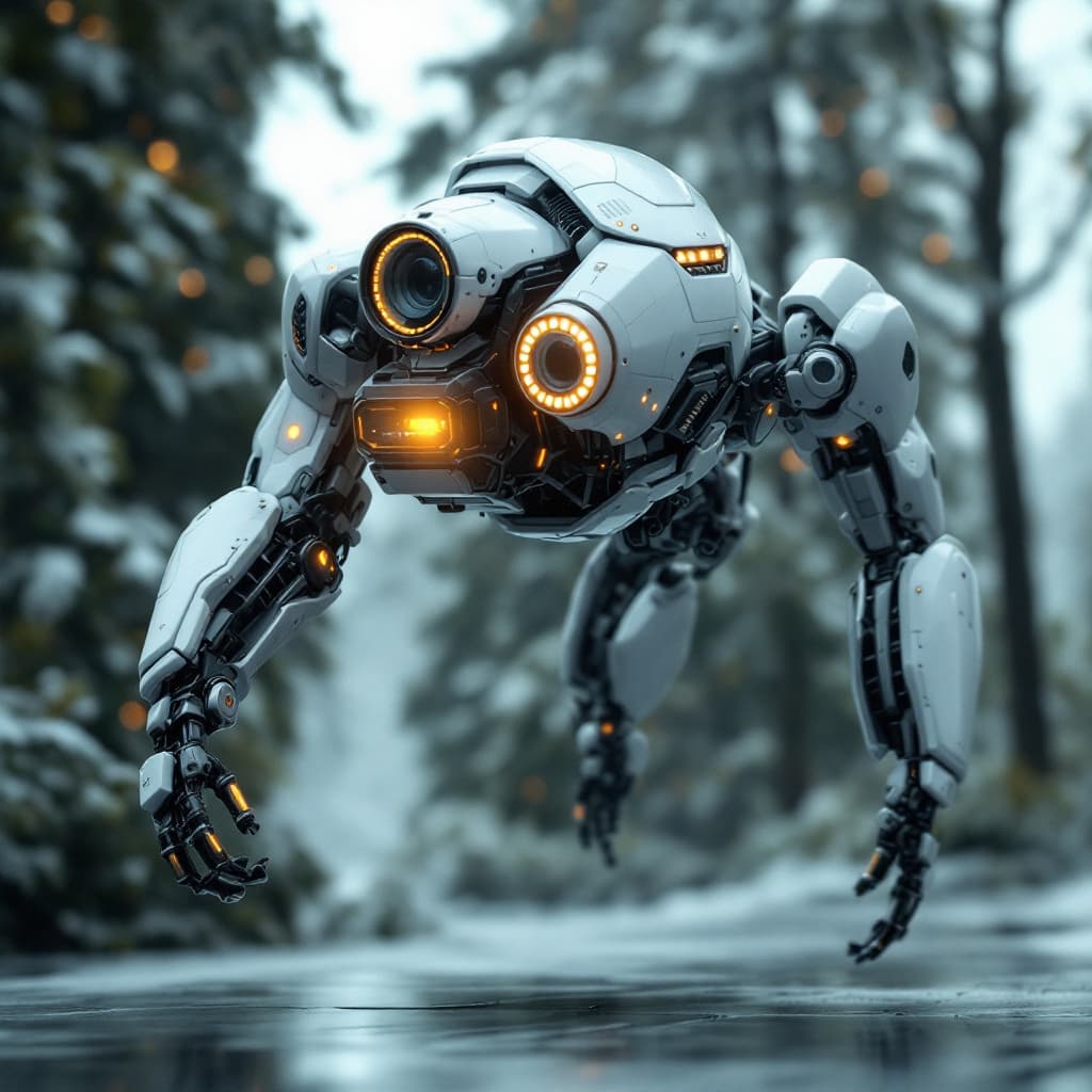 AI generated: a non humanoid flying robot