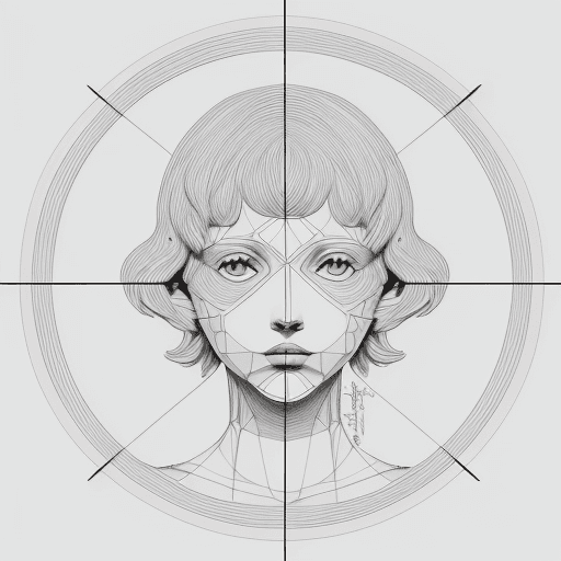 AI generated: leon formado por figuras geometricas, arte lineal limpio, ,, dibujo para colorear.