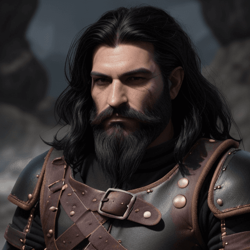 AI generated: Generate an image of a D&D fantasy character who is a rogue with striking features. This character h...