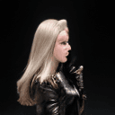 AI generated: photography,full-body photography, professional model, wearing leather jacket, Hasselblad H6D-100c w...