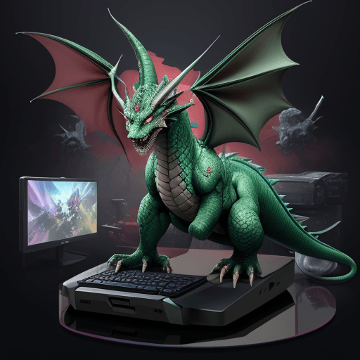 AI generated: Gamer anime dragon celular Android 