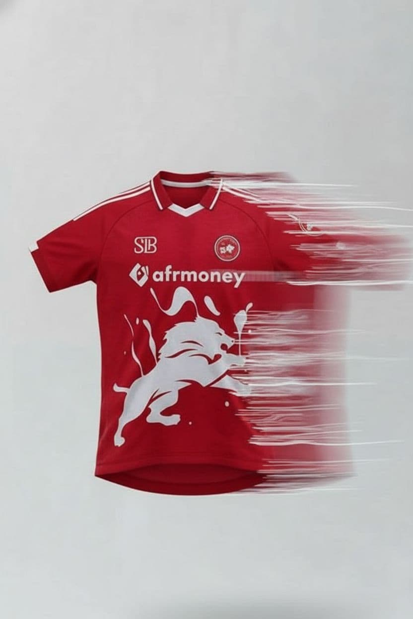 AI generated: give the mock up t shirt a sence of forward motion 