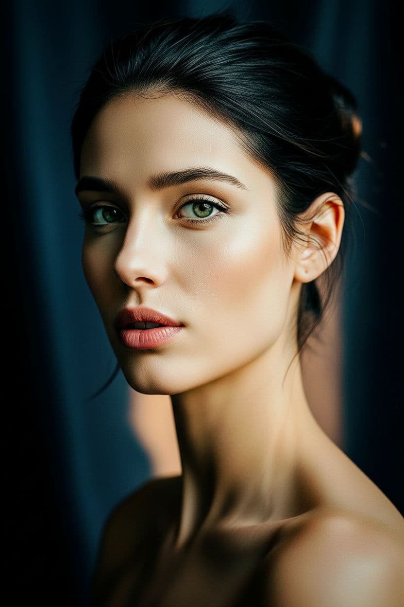 AI generated: Fine art photography, dramatic cinematic style, soft pastel colours, Rembrandt lighting, close-up po...