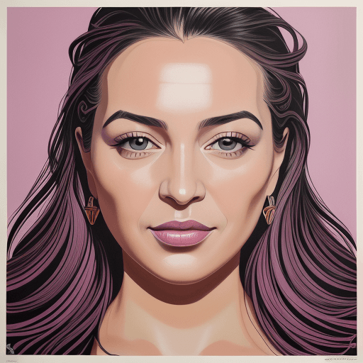 AI generated: artist william mcintosh painted a perfect face for a lady to look at, in the style of graphic design...