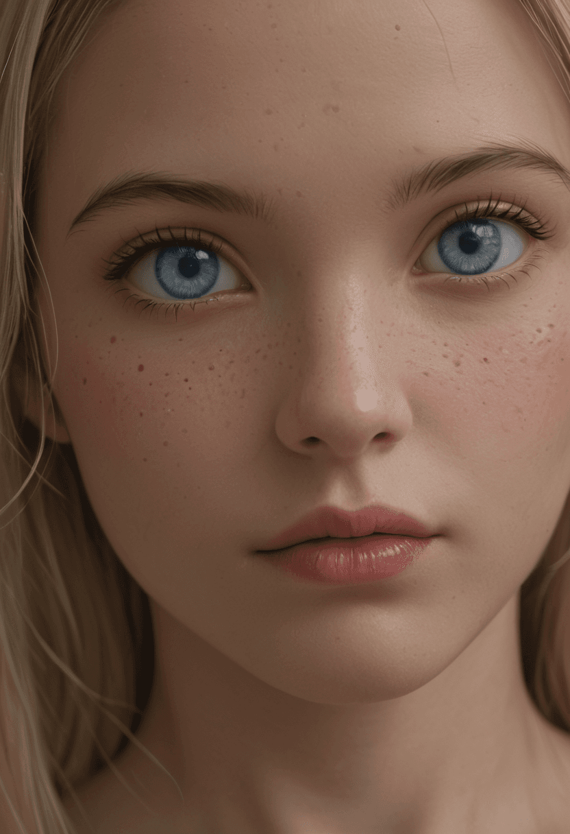 AI generated: Alien-themed close-up of a stunning fashion model,ultra-realistic portrait,shot on a Sony A7III,high...