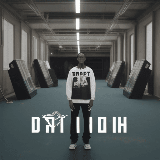 AI generated: 
drill music art for a playlist (no people)
