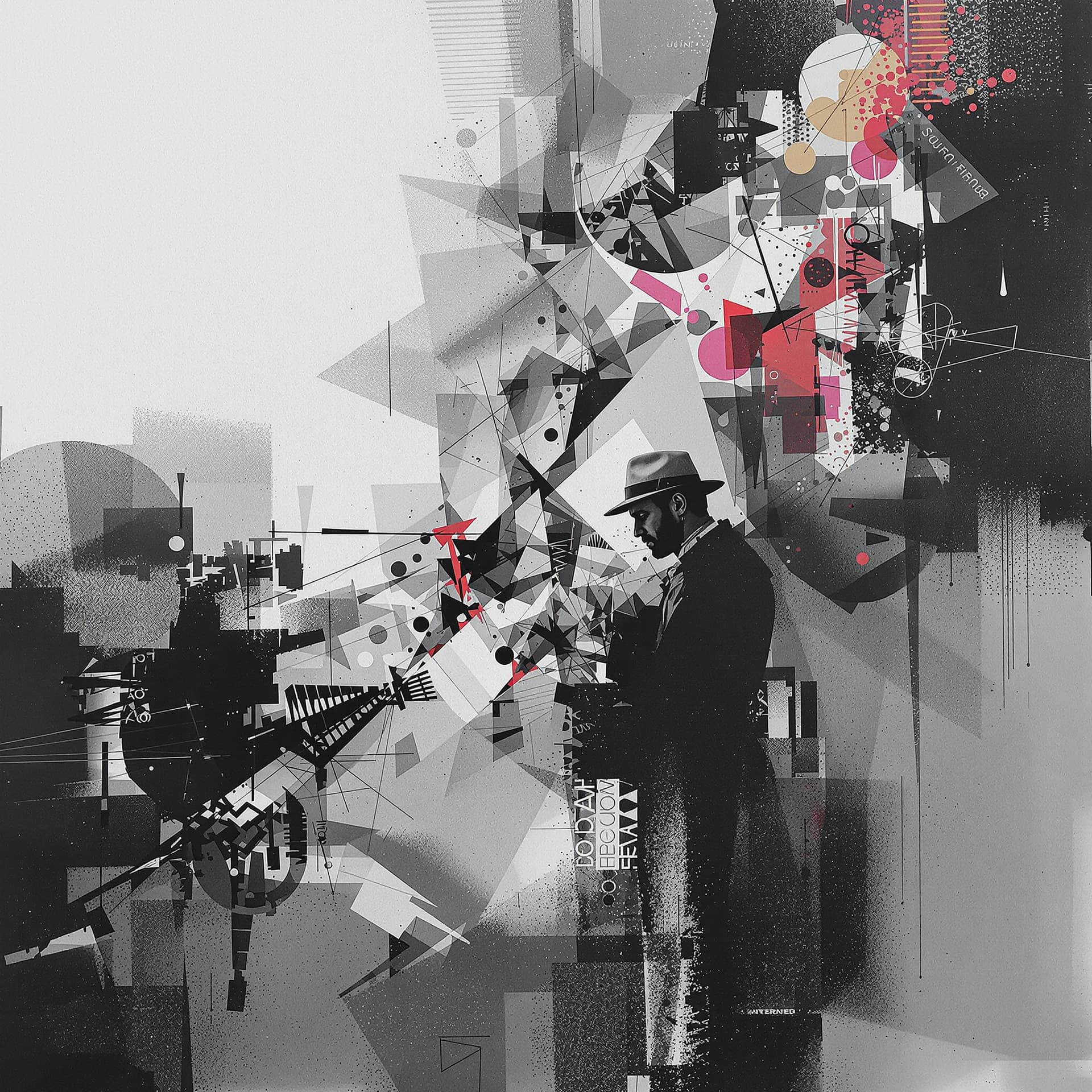 AI generated: imagen abstracta que exprese los conceptos de la fotografia y el cine, incluyendo todos los elemento...