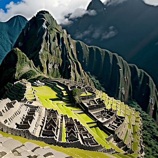 AI generated: made a landscape with "A Flock of Seagulls" in macchu picchu