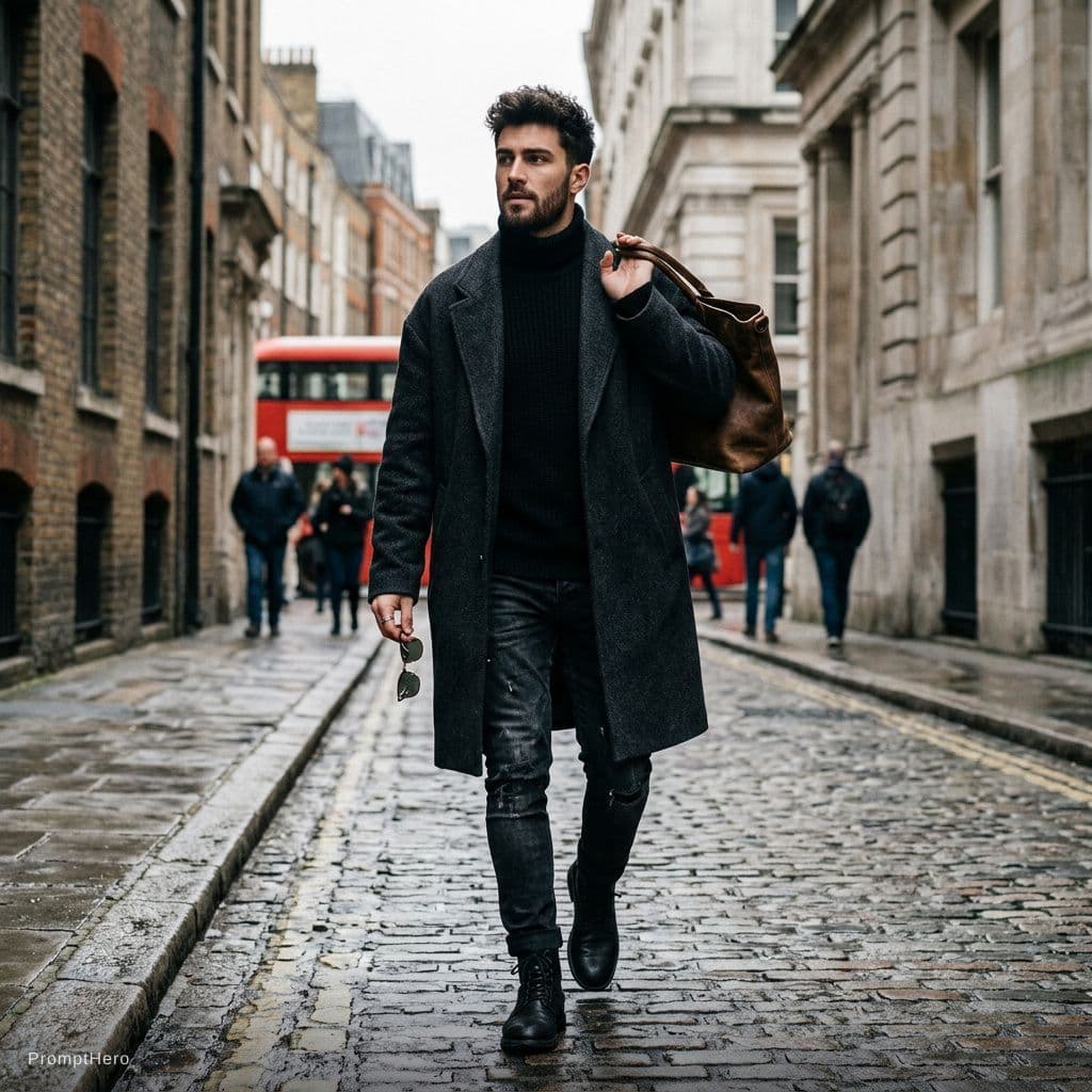 AI generated: fashion editorial photograph, man, shot on a Canon EOS 5D Mark IV --chaos 75 --ar 1:2 --profile rsy6...